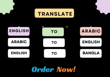 I Will provide Translate English to Arabic & Bangla Article Language