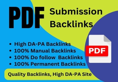 I will do manually PDF submission on 100 document-sharing sites