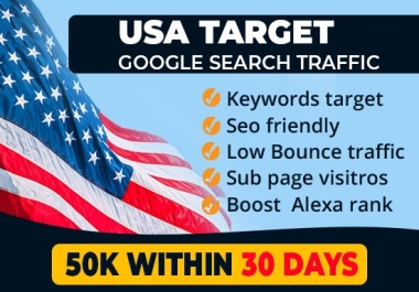 DRIVE 50,000+ USA TARGETED Human Traffic to your Website or Blog
