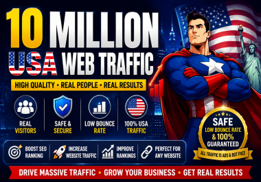 10M WEB Traffic from USA to Your website