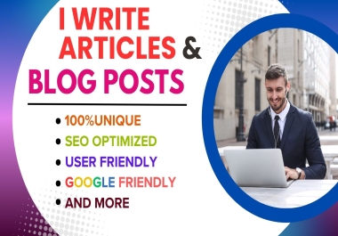 I will write 500 words SEO article and content writing on any topic