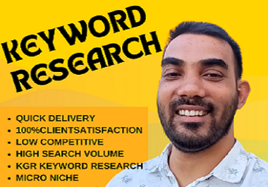 I will do research quality SEO keyword
