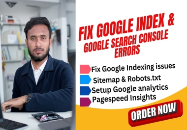 I will fix Website index issue and google Search Console errors