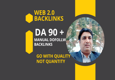 offpage seo linkbuilding 10 web 2.0 manually high authority DA 90+dofollow backlinks