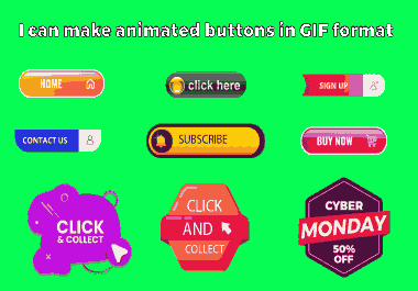 I can make 10 animated buttons in GIF format