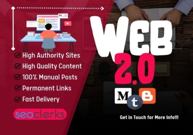 I will do 75 Manual Web 2.0 Backlinks to Boost your Sites Ranking