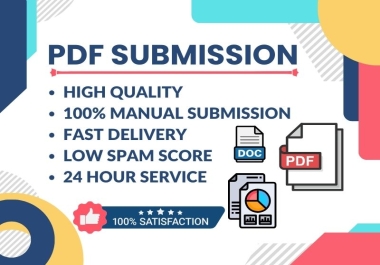 I will Manually do 80 PDF Submission on High Quality Dofollow Sites