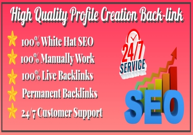 Make 100 High Quality Profile Creation Backlinks for your Business to Success
