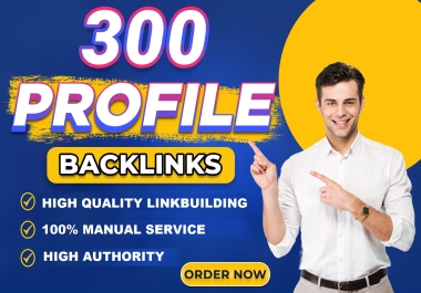 Get 300 Unique domain profile Backlinks high Authority DA PA SEO linkbuilding