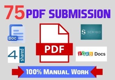 Top 75 PDF,  Docs,  PTT submission to High authority document sharing sites