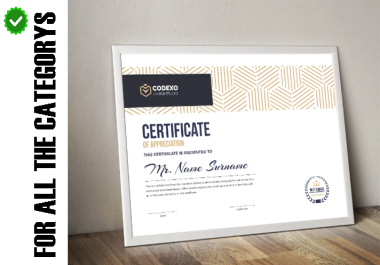 I will do certificate design,  award certificate,  diploma certificate