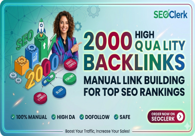 Rank 1st page with 2000 High DA50 + to DA99 SEO do follow Backlinks