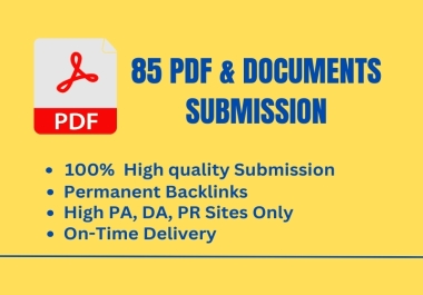 I will manually submit the PDF Submission to 85 document sharing sites