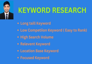 100 keyword Research and 5 Competitor Analysis