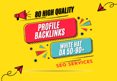 I offer top-notch SEO link building by manually creating 80 profile backlinks of high quality