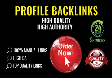 Profile backilinks , High quality, High Authority
