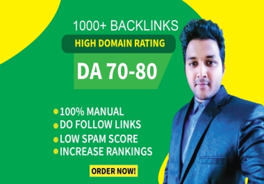 I will provide 1000+ high domain backlinks