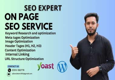 I will on page SEO services to boost your website performance