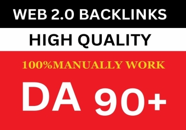 I will provide web 2 0 backlinks manually
