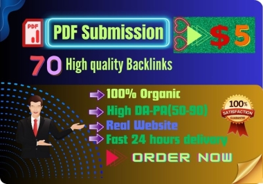 I will manually publish PDF Submission on 70 High document shearing sites