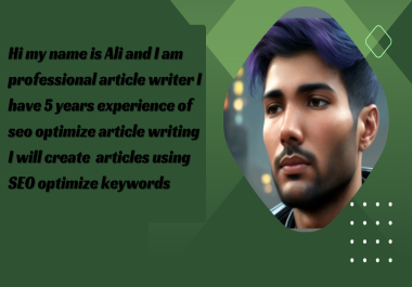 I will be your SEO articles and blog posts writer