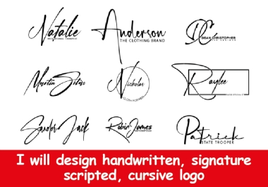 I will bespoke handwritten logo tailored for your brand identity