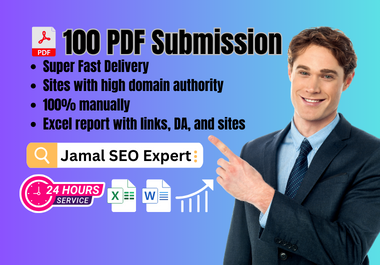 I will provide manual PDF Submission to 100 high quality websites