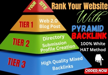 Rank your website with Multi 3 Tier 120+ Link Pyramid Backlinks
