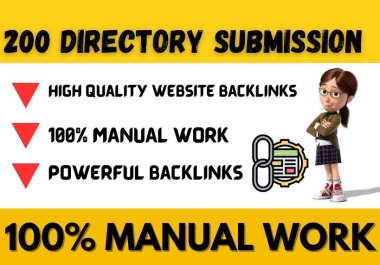 I will do Dofollow Premium Quality 200 Directory submission backlinks for Website