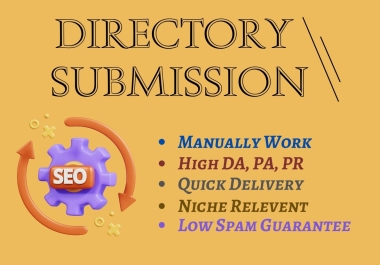 I Will create 180+high directory Submission,  Niche Relevant