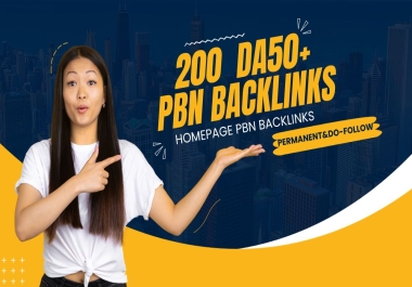 200 Permanent DA50 Plus Dofollow Backlinks