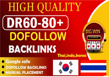 I will provide DR80 SEO dofollow backlinks for fast ranking.