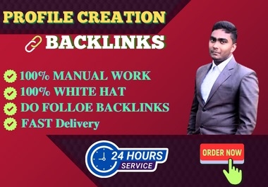 I will create 110 profile creation and link build with backlink