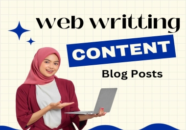I will do Content,  Web article,  and blog post writing