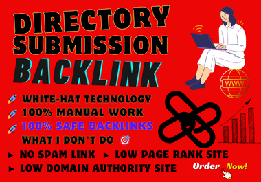 I will submit 45+ directory submissions,  off-page SEO backlinks sites