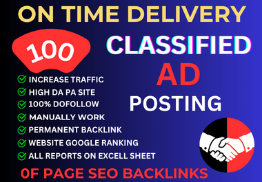 Professional Classified Ads Posting 70 Services with seo backlinks