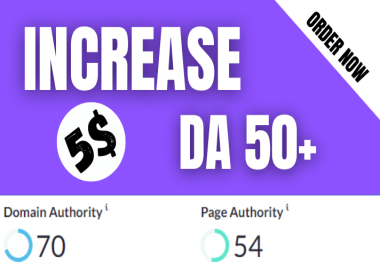 I will Increase Moz DA 50 Moz Domain Authority 50