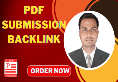manually 100 PDF submission High DA PA Dofollow backlinks