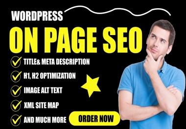 I will perfect on page SEO service on wordpress, wix,  shopify Website