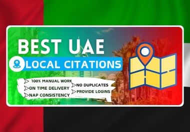 I will create 150 UAE local citations and directory submissions for local SEO