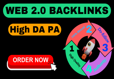 I will build 100 Web 2.0 High Quality Dofollow SEO backlinks for your website