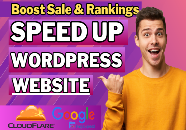 I will increase wordpress page speed website speed up improve performance load faster