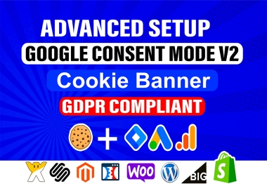 Setup Google Consent Mode V2,  Cookie Consent Banner By GTM