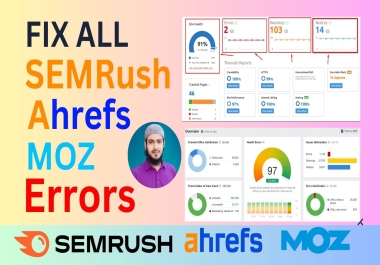 I will fix semrush,  ahref,  moz errors,  and technical SEO issues