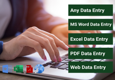 I am a good and professional Data entry expert. I have more than 5 years experience