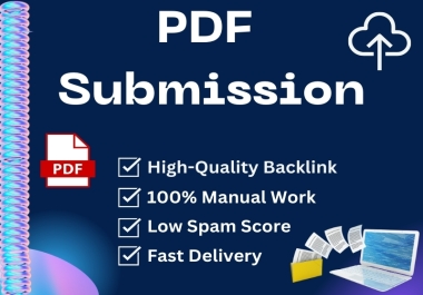 I will do pdf and article submission to top 100 pdf sharing sites