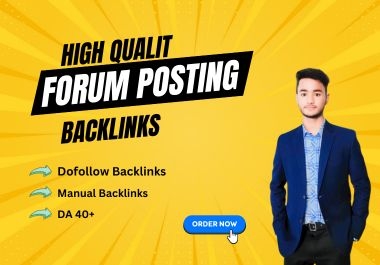 I will manually provide 60 HQ forum posting backlinks