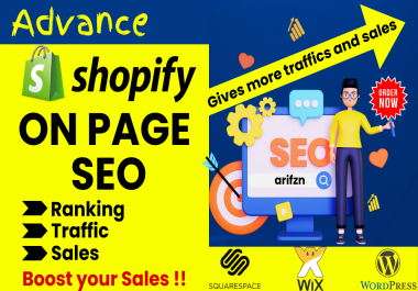 I will do advanced Shopify on-page SEO for boost your sales