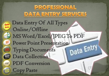 Data Entry In Any Format with Accuracy