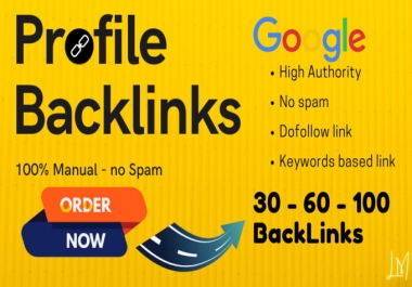 100 social profile creation hq seo backlinks on domain